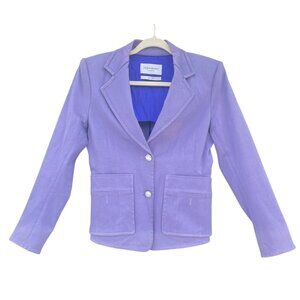 Ysl Womens F42 periwinkle Blazer suit Jacket coat blazer size small SM S purple